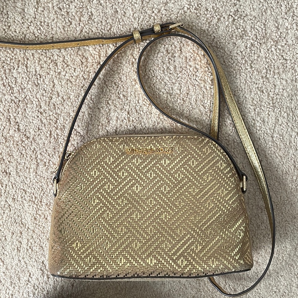 Gold Michael Kors cross body/ shoulder bag